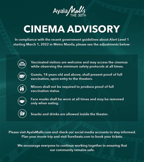CINEMA ADVISORY .